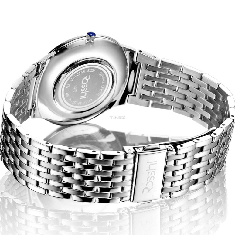 Rossini,Silk 35.50mm,35.50mm,Stainless Steel,White,Quartz,Sapphire,Crystal Glass,Round,5395W01E