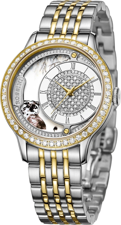Rossini,Medal 36mm,36mm,Stainless Steel,Rolesor,White,Quartz,Sapphire,Round,8736T01B