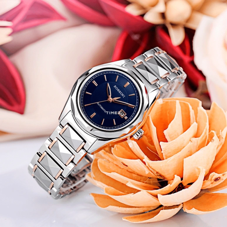 Rossini,Classic 30mm,30mm,Stainless Steel,Blue,Automatic,Day,Sapphire,6444W05B