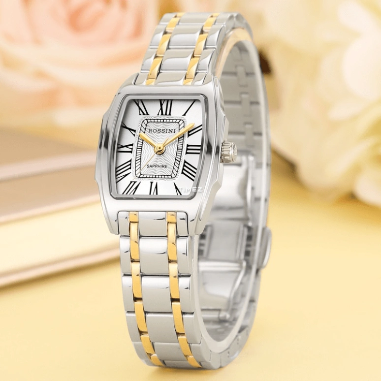 Rossini,Medal 31.70x23.20mm,31.70x23.20mm,Stainless Steel,Silver,Quartz,Sapphire,Tonneau,1420W01B