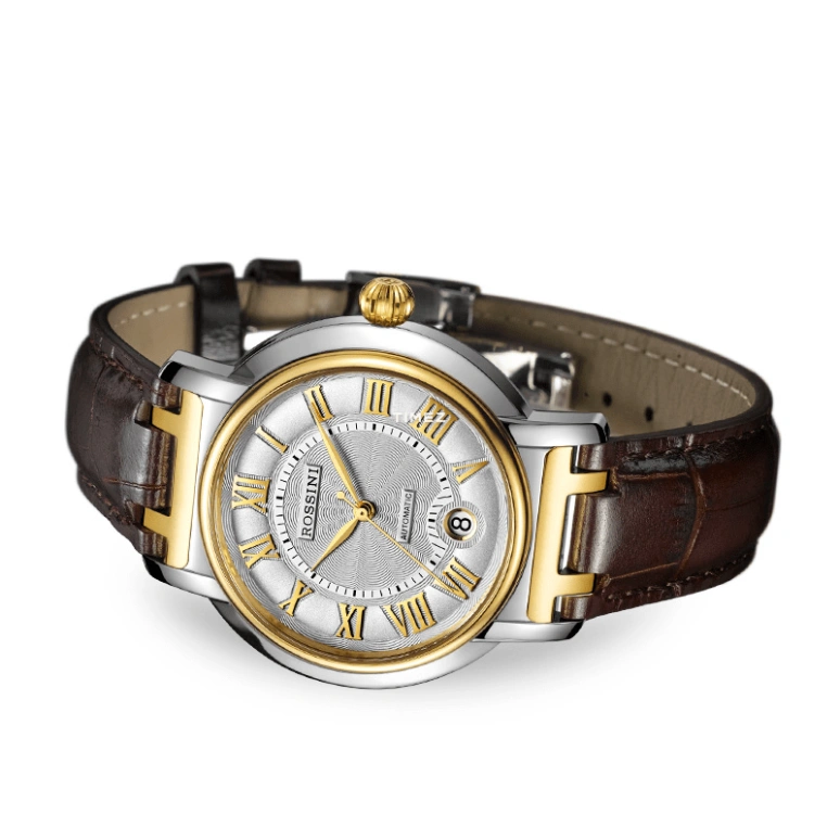 Rossini,Smriti 41mm,41mm,Stainless Steel,Silver White,Automatic,Day,Sapphire,Crystal Glass,5565T01D