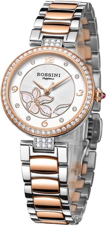 Rossini,Other 30mm,30mm,Stainless Steel,White,Quartz,Sapphire,Round,6762T01C
