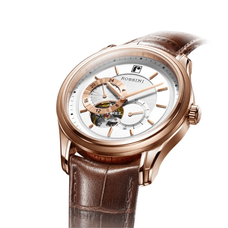 Rossini,Other 41.50mm,41.50mm,Stainless Steel,White,Automatic,Dule Time,Sapphire,8615G01B
