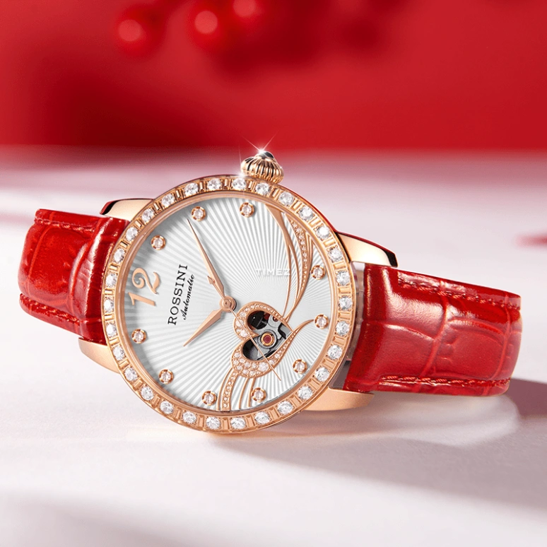Rossini,Elegance 34mm,34mm,Stainless Steel,White,Automatic,Sapphire,Round,517768G01B
