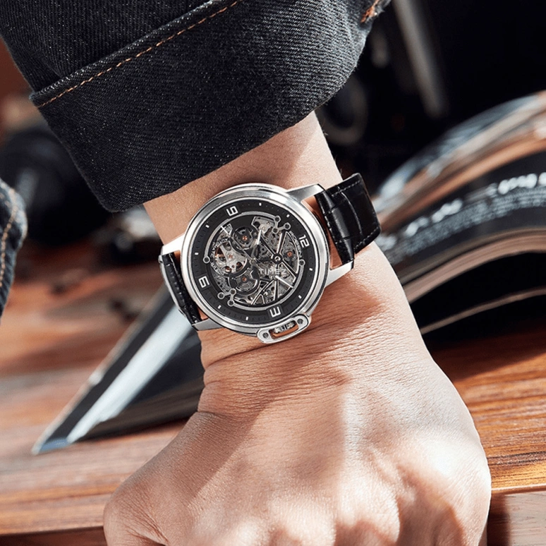 Rossini,Medal 42mm,42mm,Stainless Steel,Skeleton,Black,Automatic,Sapphire,Round,5210091W03A