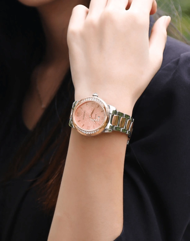 Rossini,Other 34mm,34mm,Stainless Steel,Rose Gold,Quartz,Day,Sapphire,Crystal Glass,5466T09C
