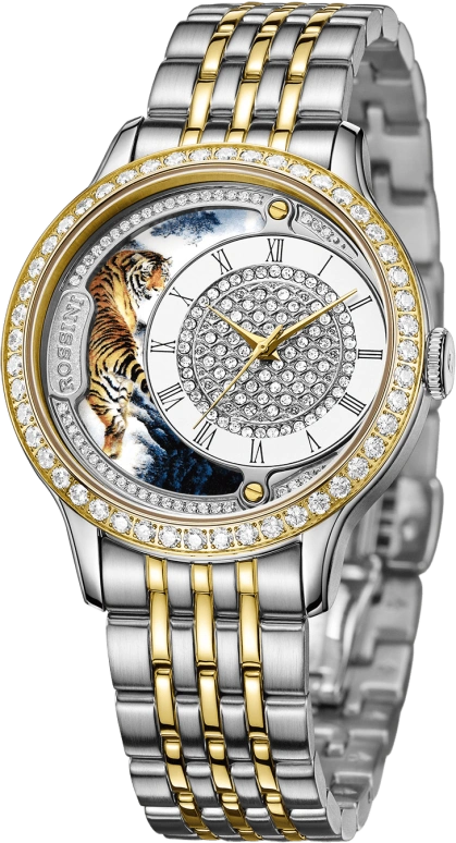 Rossini,Medal 36mm,36mm,Stainless Steel,Rolesor,White,Quartz,Sapphire,Round,8736T01C