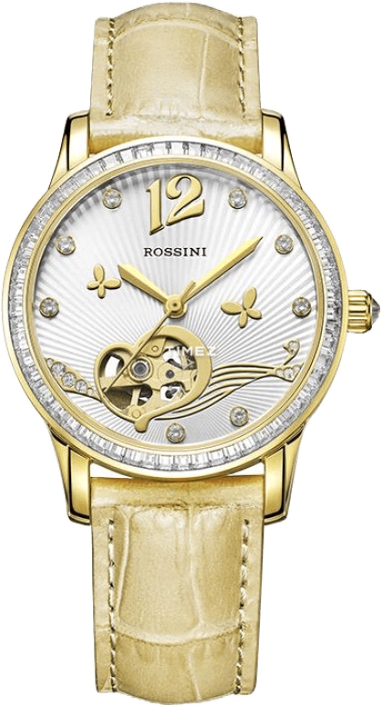 Rossini,Elegance 34mm,34mm,Stainless Steel,White,Automatic,Sapphire,Crystal Glass,Round,5468G01B