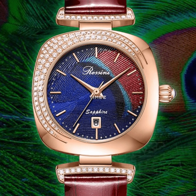 Rossini,Elegance 31mm,31mm,Stainless Steel,Blue,Quartz,Day,Sapphire,5928G08B