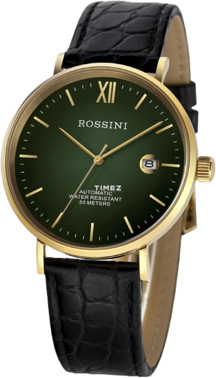 Rossini,Other 41mm,41mm,Stainless Steel,Green,Automatic,Day,Sapphire,Crystal Glass,5827G08D