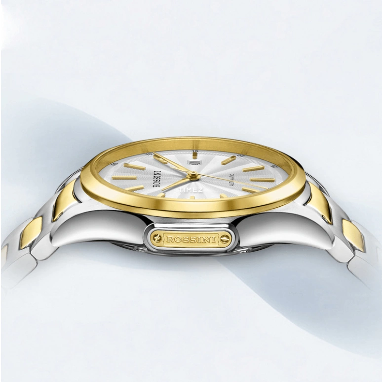 Rossini,Medal 43mm,43mm,Stainless Steel,Silver,Automatic,Day,Sapphire,Crystal Glass,5713T01B