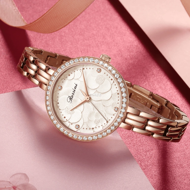 Rossini,Chic 30mm,30mm,Stainless Steel,White,Quartz,Sapphire,Round,519984G06A