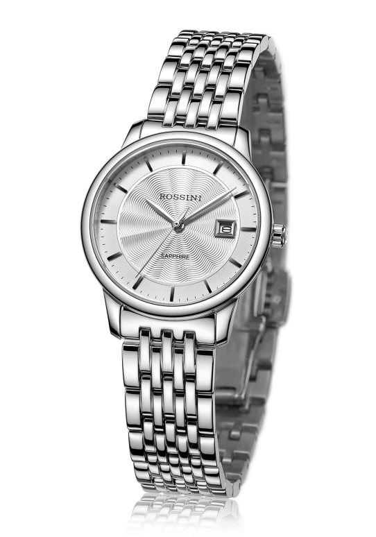Rossini,Silk 29mm,29mm,Stainless Steel,Silver,Quartz,Day,Sapphire,5716W01A