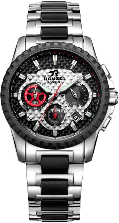 Rossini,Range1 41mm,41mm,Stainless Steel,Black,Quartz,Chronograph,Day,YD5541T04A