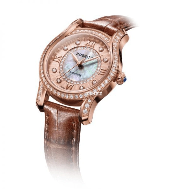 Rossini,Elegance 32mm,32mm,Stainless Steel,Beige,Automatic,Sapphire,Crystal Glass,Other,SR5628G07B