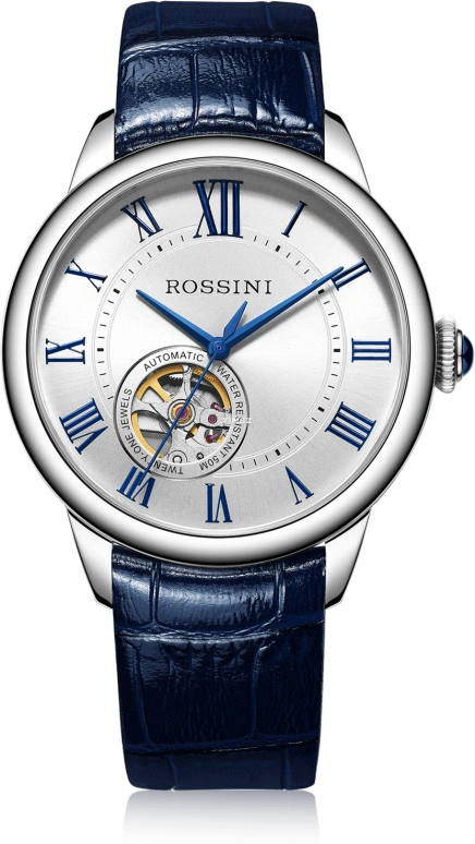 Rossini,Blue Jazz 41mm,41mm,Stainless Steel,Silver White,Automatic,Sapphire,Crystal Glass,Round,5901W01C