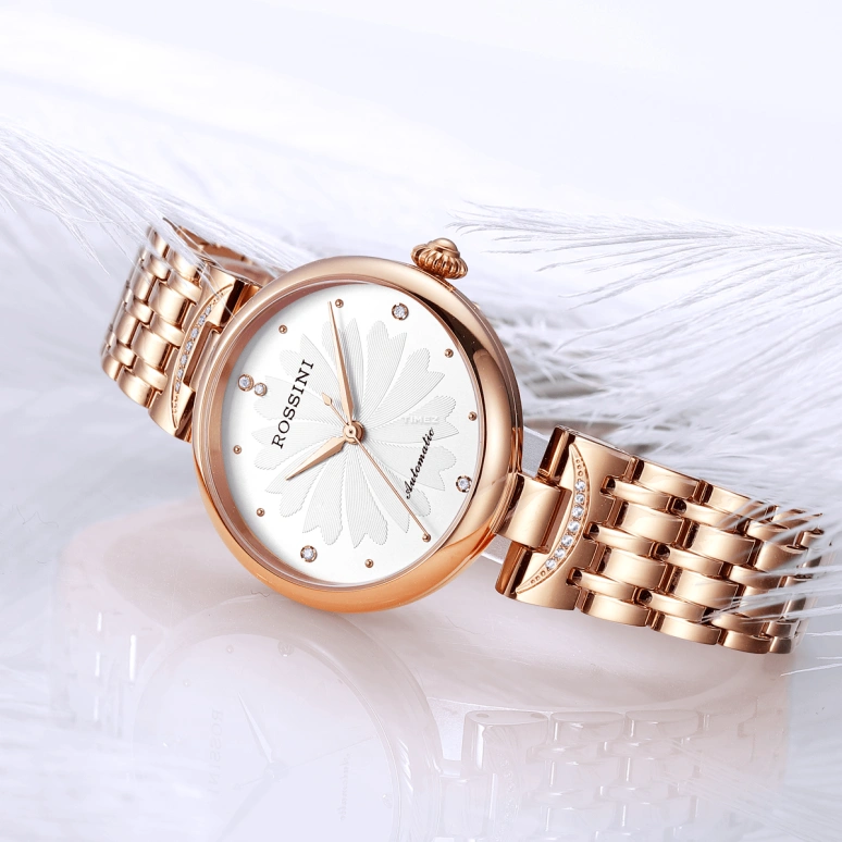 Rossini,Chic 32mm,32mm,Stainless Steel,White,Automatic,Sapphire,Round,518870G01A