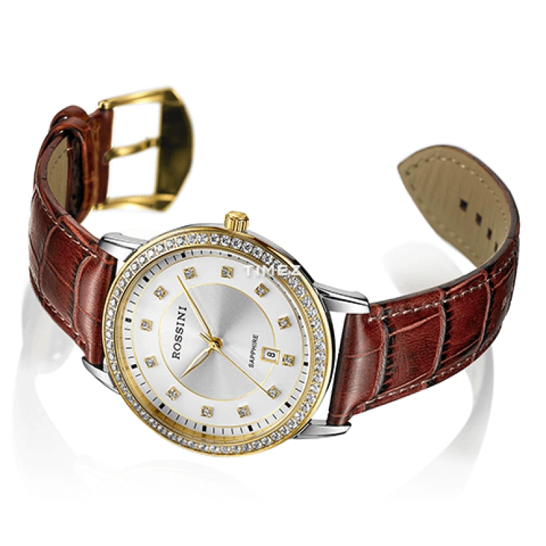 Rossini,Silk 40mm,40mm,Stainless Steel,White,Quartz,Day,Sapphire,Glass,5683T01D