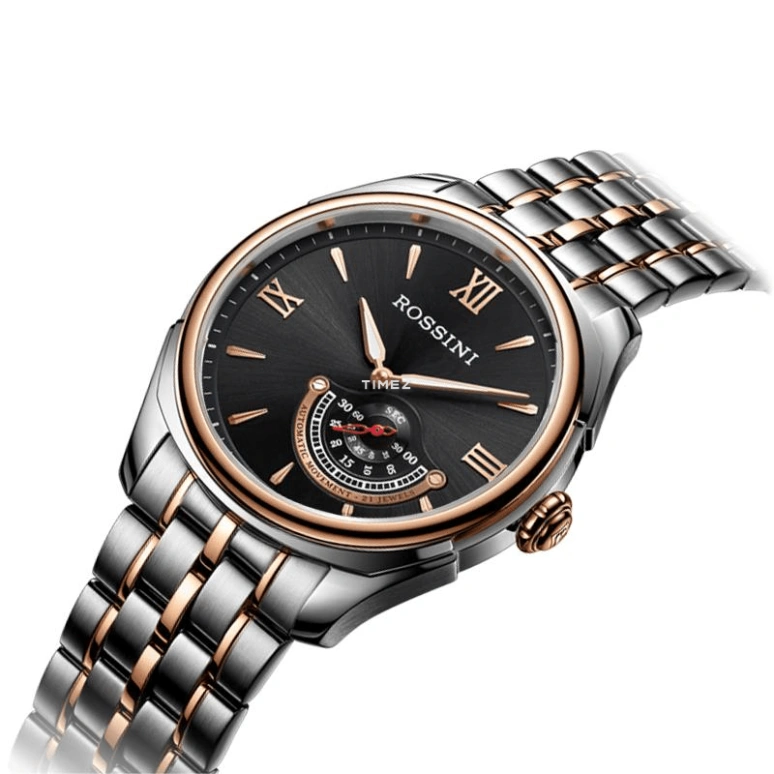 Rossini,Classic 44mm,44mm,Stainless Steel,Black,Automatic,Sapphire,Round,8617T04C