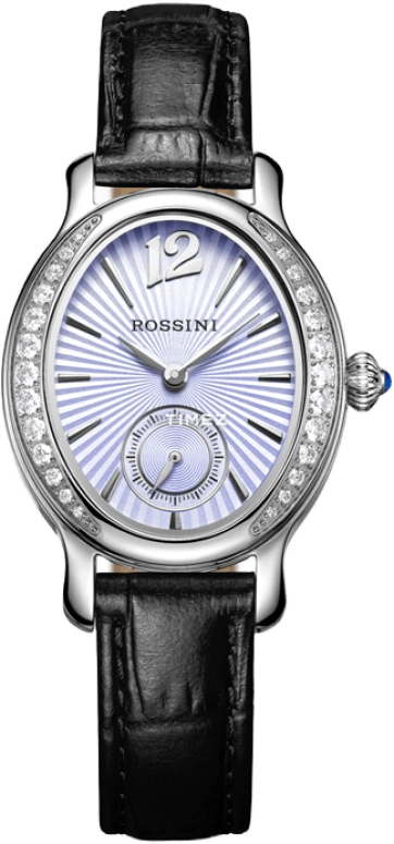 Rossini,Elegance 39.50x28mm,39.50x28mm,Stainless Steel,Silver White,Quartz,Sapphire,Crystal Glass,Oval,1408W05C