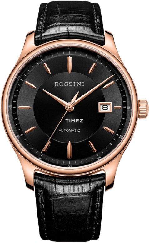 Rossini,Classic 41mm,41mm,Stainless Steel,Stainless Steel,Black,Automatic,Day,Sapphire,518865G04F