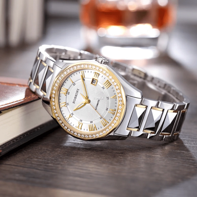 Rossini,Other 40mm,40mm,Stainless Steel,Rolesor,Silver,Automatic,Day,Sapphire,6443T01C