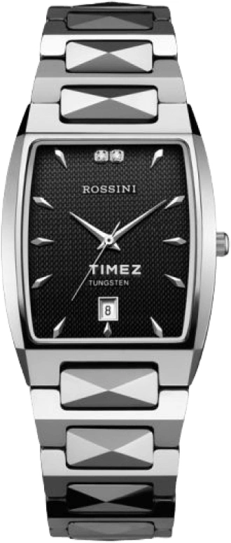 Rossini,Classic 41x31mm,41x31mm,Stainless Steel,Black,Quartz,Day,Sapphire,Crystal Glass,1371W04C