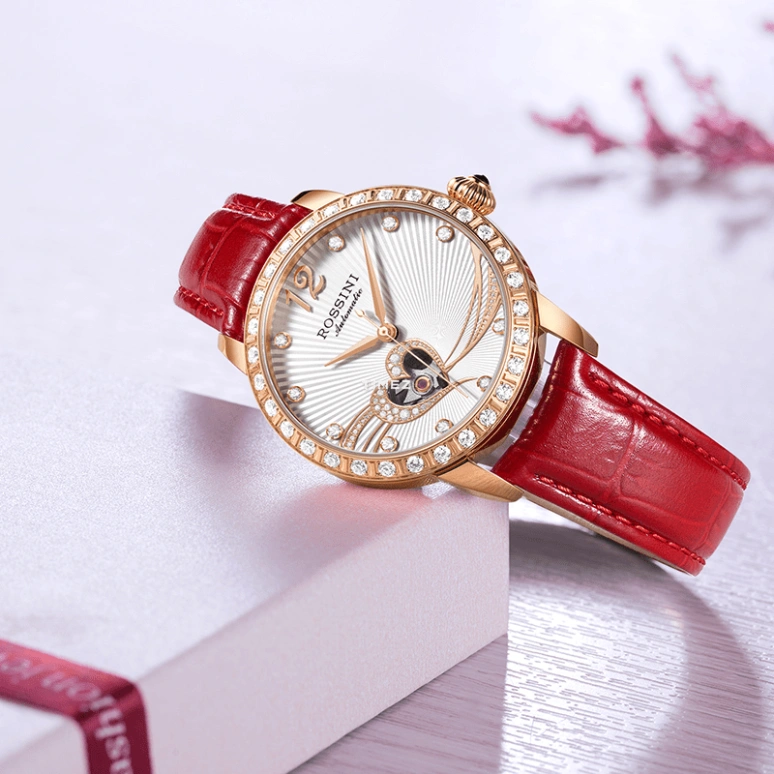 Rossini,Elegance 34mm,34mm,Stainless Steel,White,Automatic,Sapphire,Round,517768G01B