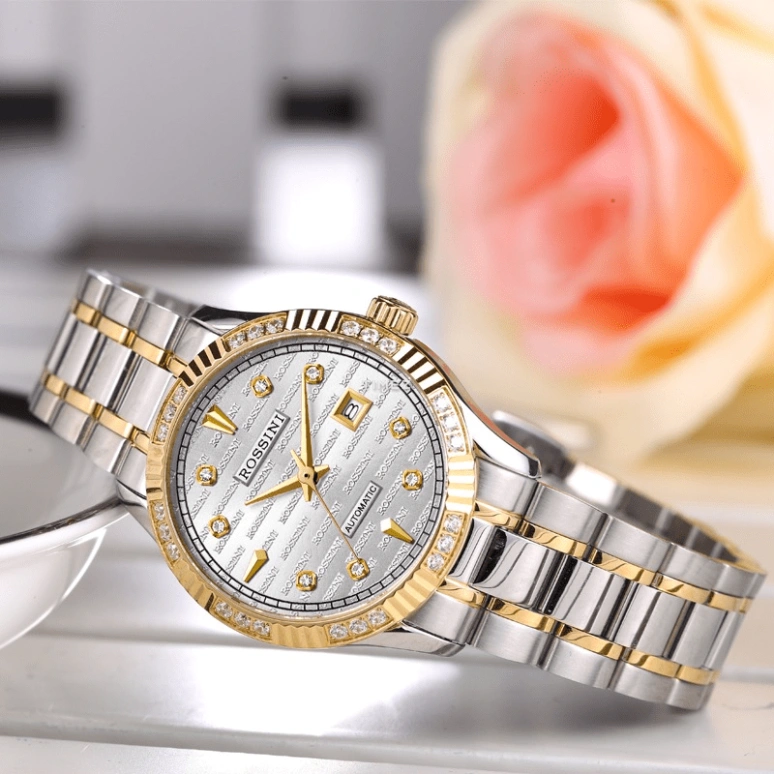Rossini,Other 30mm,30mm,Stainless Steel,Silver,Automatic,Day,Sapphire,6706T01A
