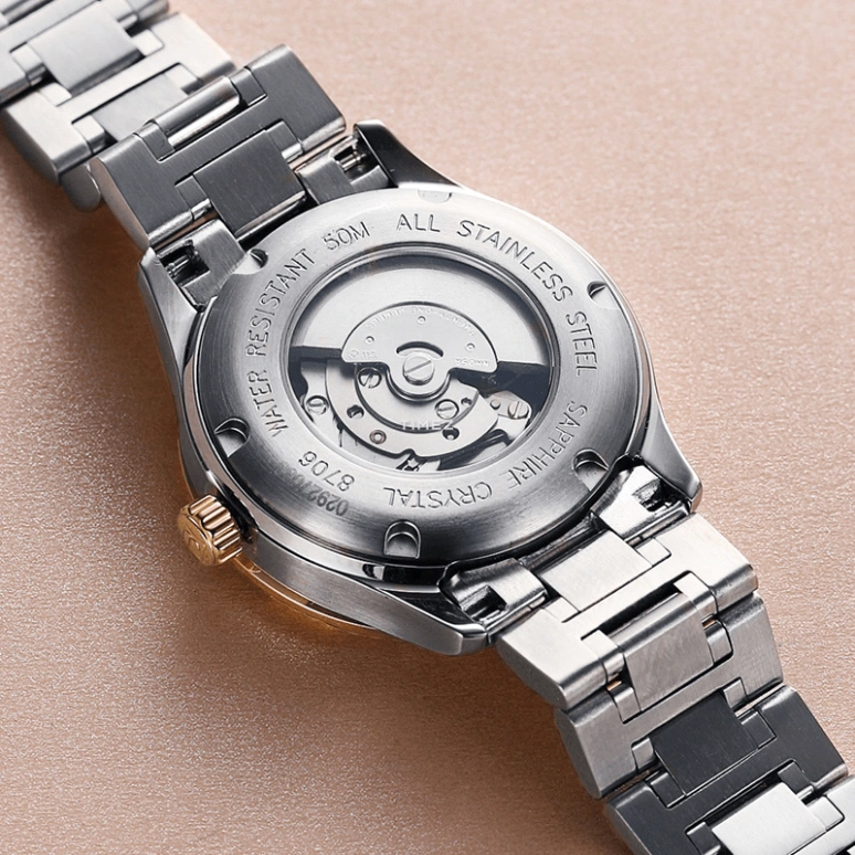 Rossini,Classic 30mm,30mm,Stainless Steel,Silver White,Automatic,Day,Sapphire,Crystal Glass,8706T01A