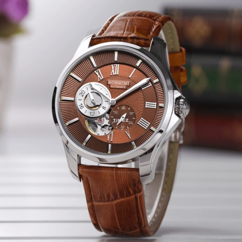 Rossini,Binary Star 40mm,40mm,Stainless Steel,Brown,Automatic,Dule Time,Sapphire,Glass,5523W07D