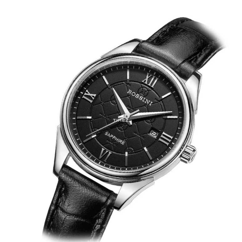 Rossini,Classic 0mm,0mm,Stainless Steel,Black,Quartz,Day,Sapphire,Crystal Glass,5578W04D