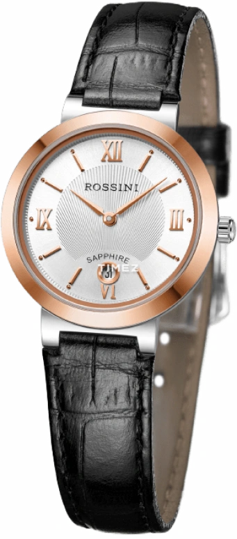 Rossini,Classic 38mm,38mm,Stainless Steel,Rose Gold,Silver,Grey,Quartz,Day,Sapphire,6388T01C