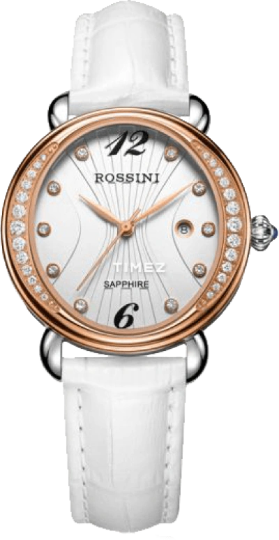 Rossini,Elegance 33mm,33mm,Stainless Steel,White,Quartz,Day,Sapphire,Crystal Glass,SR5576T01B
