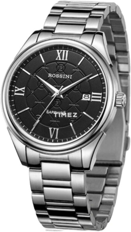 Rossini,Classic 41mm,41mm,Stainless Steel,Black,Quartz,Day,Sapphire,Crystal Glass,5577W04C