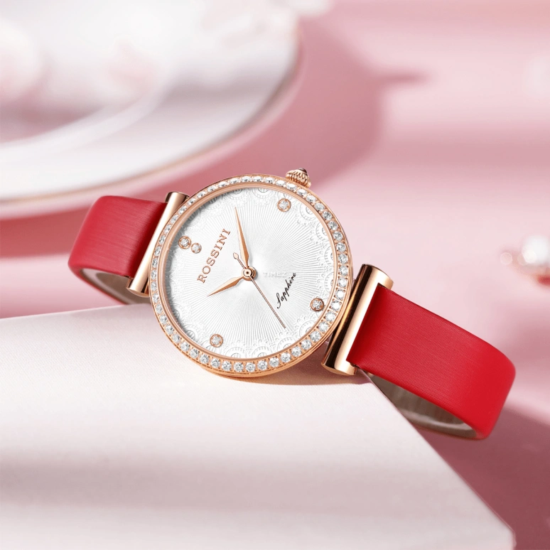 Rossini,Elegance 30mm,30mm,Stainless Steel,White,Quartz,Sapphire,Round,518856G01C