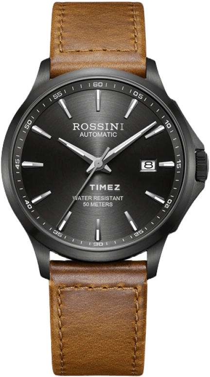 Rossini,Classic 41mm,41mm,Stainless Steel,Black,Automatic,Day,Sapphire,Crystal Glass,5200005B03D
