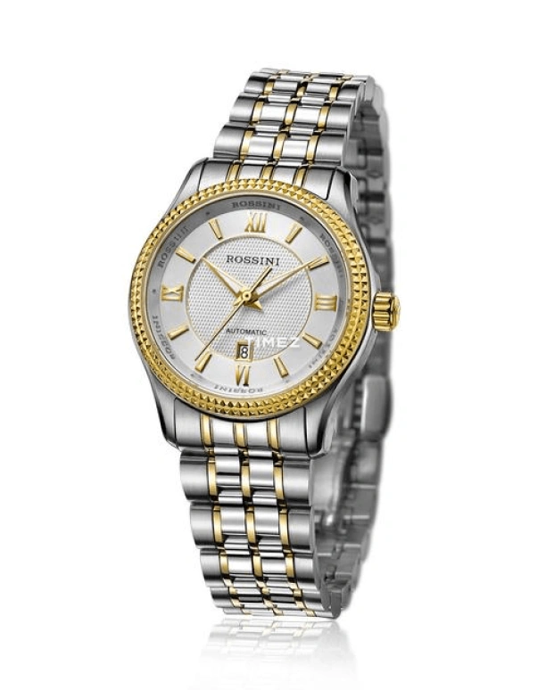 Rossini,Other 0mm,0mm,Stainless Steel,Rolesor,Silver,Automatic,Day,Sapphire,5700W01A
