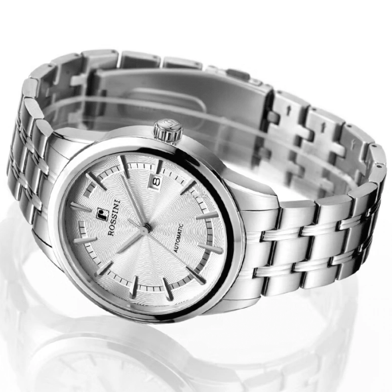 Rossini,Other 42mm,42mm,Stainless Steel,White,Automatic,Day,Sapphire,5665W01A