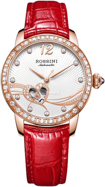 Rossini,Elegance 34mm,34mm,Stainless Steel,White,Automatic,Sapphire,Round,517768G01B