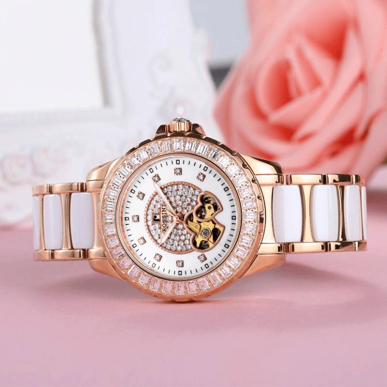 Rossini,Other 38mm,38mm,Stainless Steel,Rose Gold,Silver White,Automatic,Sapphire,Crystal Glass,Round,6620G01B