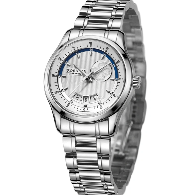 Rossini,Other 32mm,32mm,Stainless Steel,Silver White,Quartz,Day,Sapphire,Crystal Glass,SR5594W01A