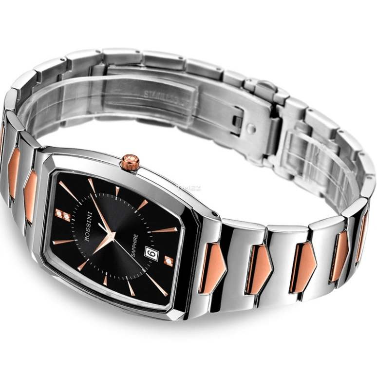 Rossini,Classic 43.15mm,43.15mm,Stainless Steel,Black,Quartz,Day,Sapphire,Crystal Glass,1399W04C
