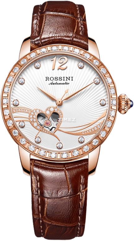 Rossini,Elegance 34mm,34mm,Stainless Steel,White,Automatic,Sapphire,Round,517768G01C