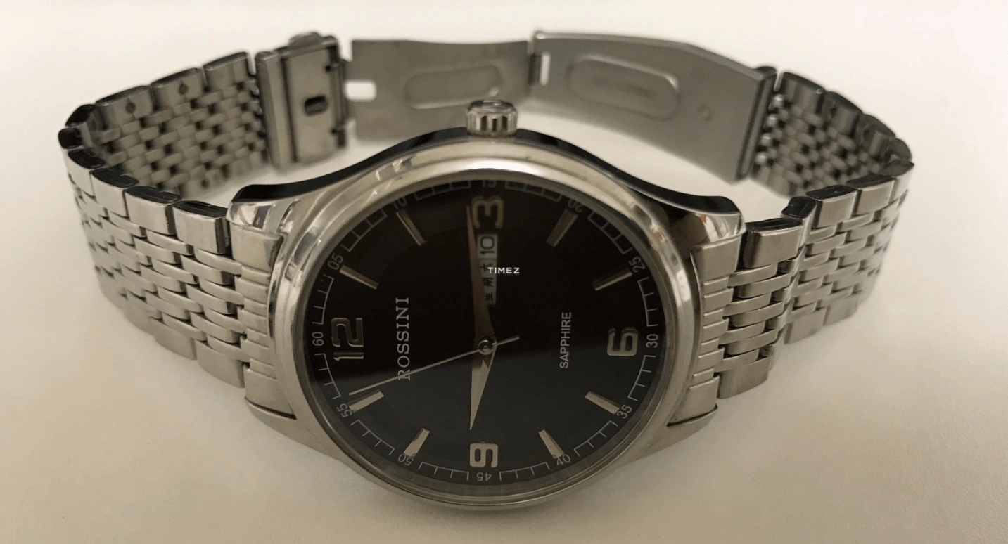 Rossini,Other 38mm,38mm,Stainless Steel,Black,Quartz,Date,Day,5573W04B