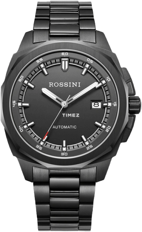 Rossini,Medal 42mm,42mm,Stainless Steel,Black,Automatic,Day,Sapphire,519979B02C