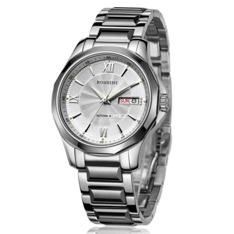 Rossini,Classic 40mm,40mm,Stainless Steel,Silver White,Automatic,Date,Day,5585W01A
