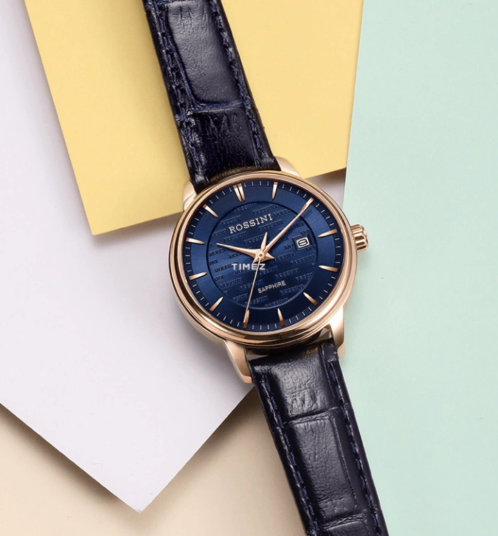 Rossini,Classic 30mm,30mm,Stainless Steel,Blue,Quartz,Day,Sapphire,519872G05C