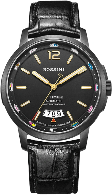 Rossini,Classic 42mm,42mm,Stainless Steel,Black,Automatic,Day,Sapphire,5779B04A