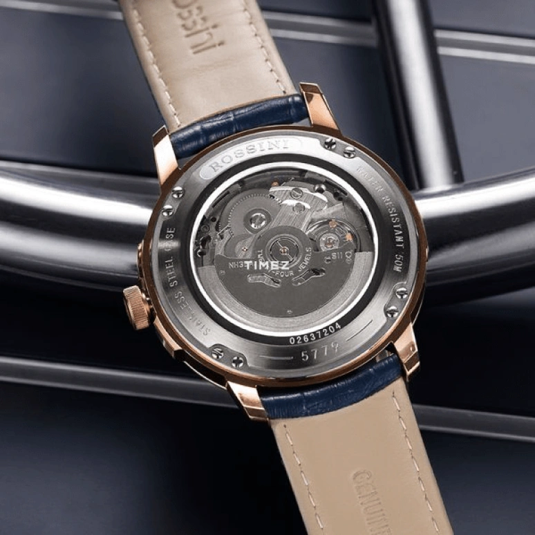 Rossini,Classic 42mm,42mm,Stainless Steel,Stainless Steel,Blue,Automatic,Day,Sapphire,5779G05B